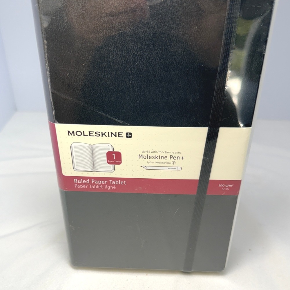 Moleskine Ruled Paper Tablet Notebook Black New Smart Writing Set 5x8.25